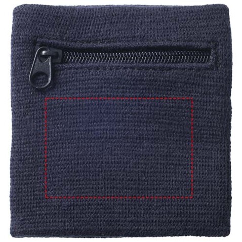 Brisky Schweißband mit Reißverschlusstasche, navy bedrucken, Art.-Nr. 19548858 Brisky Schweißband mit Reißverschlusstasche, navy bedrucken, Art.-Nr. 19548858