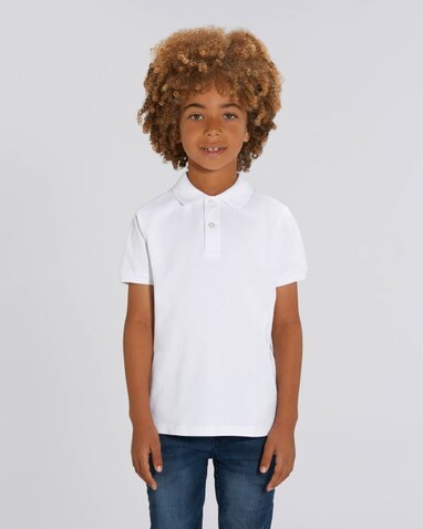 Mini Sprinter - Das Iconic Kinder-Polo - White - 3-4/98-104cm bedrucken, Art.-Nr. STPK908C00103