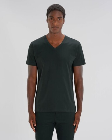Stanley Presenter - Das Herren-T-Shirt mit V-Ausschnitt - Black - L bedrucken, Art.-Nr. STTM562C0021L