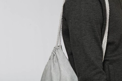 Gym Bag - Der gewebte Turnbeutel - Heather Grey - OS bedrucken, Art.-Nr. STAU763C250OS Gym Bag - Der gewebte Turnbeutel - Heather Grey - OS bedrucken, Art.-Nr. STAU763C250OS