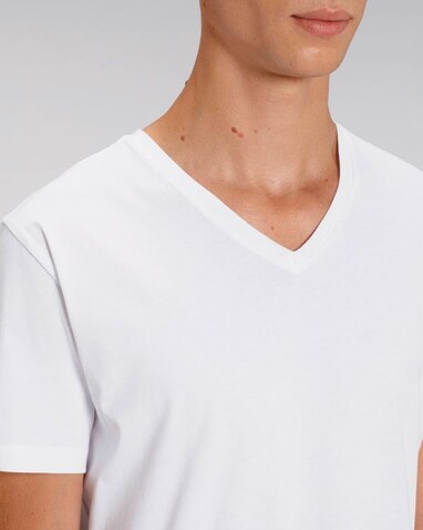 Stanley Presenter - Das Herren-T-Shirt mit V-Ausschnitt - White - M bedrucken, Art.-Nr. STTM562C0011M