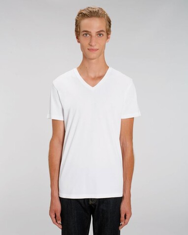 Stanley Presenter - Das Herren-T-Shirt mit V-Ausschnitt - White - M bedrucken, Art.-Nr. STTM562C0011M