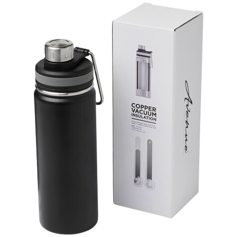 Gessi 590 ml Kupfer-Vakuum Isolierflasche, schwarz bedrucken, Art.-Nr. 10064400 Gessi 590 ml Kupfer-Vakuum Isolierflasche, schwarz bedrucken, Art.-Nr. 10064400