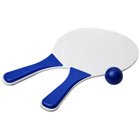 Bounce Strandspiel-Set, royalblau, weiss bedrucken, Art.-Nr. 10070205