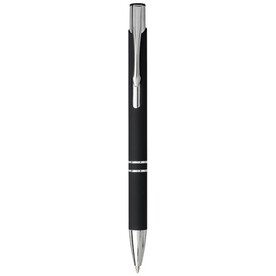 Moneta Soft Touch Druckkugelschreiber (schwarze Mine), schwarz bedrucken, Art.-Nr. 10743700