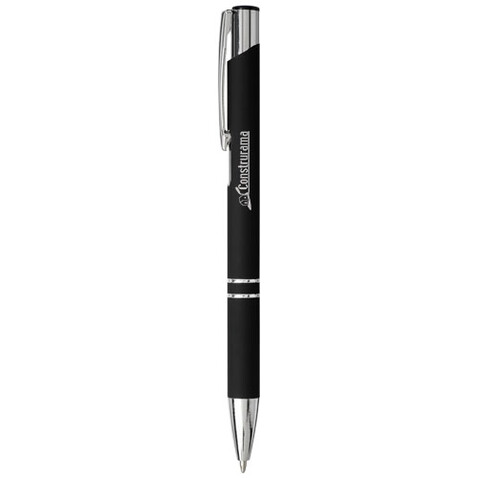 Moneta Soft Touch Druckkugelschreiber (schwarze Mine), schwarz bedrucken, Art.-Nr. 10743700 Moneta Soft Touch Druckkugelschreiber (schwarze Mine), schwarz bedrucken, Art.-Nr. 10743700