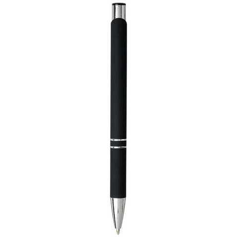 Moneta Soft Touch Druckkugelschreiber (schwarze Mine), schwarz bedrucken, Art.-Nr. 10743700 Moneta Soft Touch Druckkugelschreiber (schwarze Mine), schwarz bedrucken, Art.-Nr. 10743700