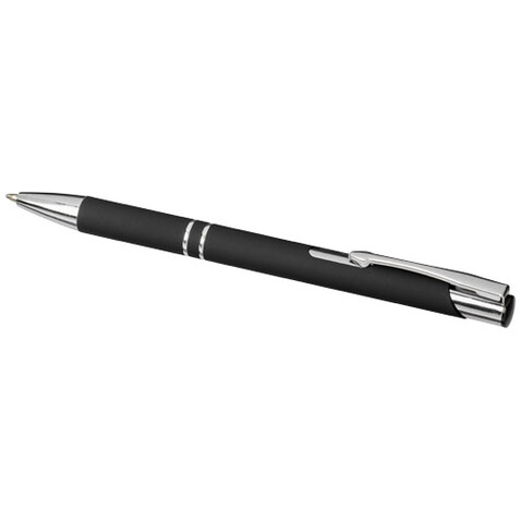Moneta Soft Touch Druckkugelschreiber (schwarze Mine), schwarz bedrucken, Art.-Nr. 10743700 Moneta Soft Touch Druckkugelschreiber (schwarze Mine), schwarz bedrucken, Art.-Nr. 10743700