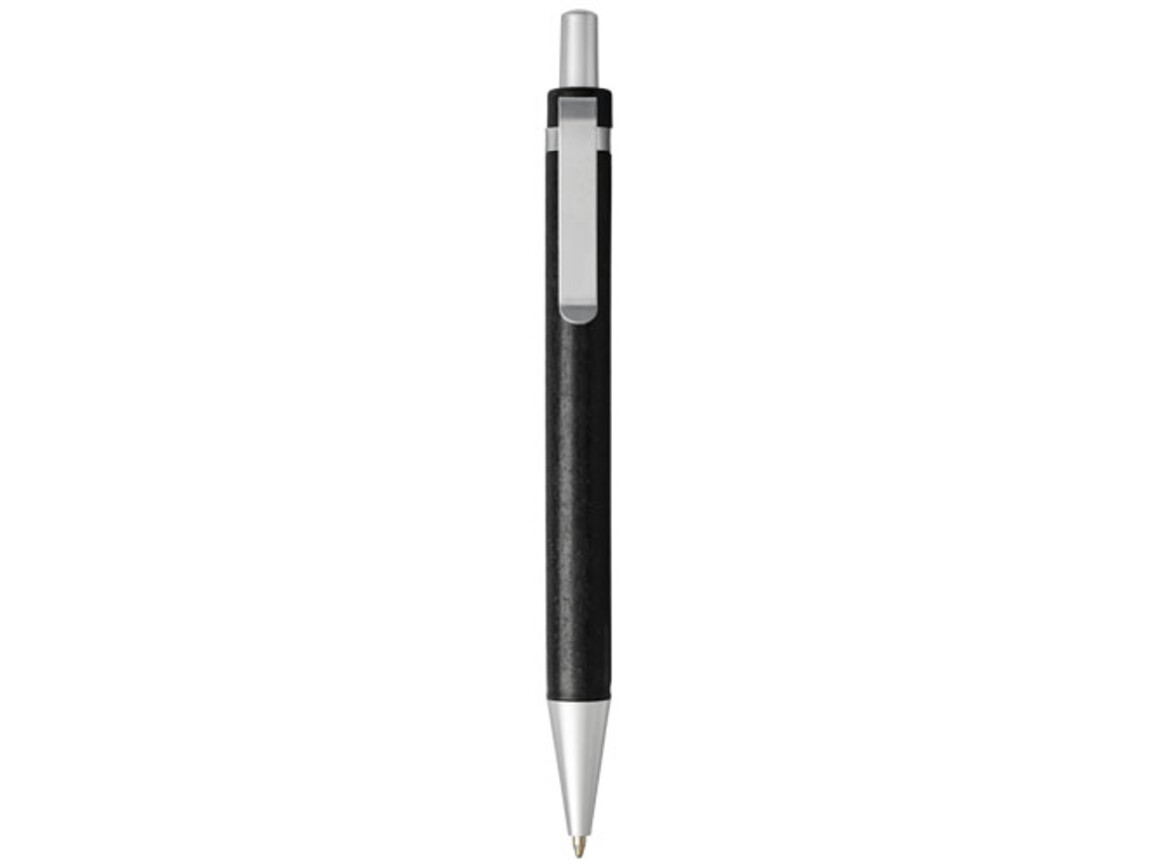 Tidore Druckkugelschreiber aus Weizenstroh, schwarz bedrucken, Art.-Nr. 10744100