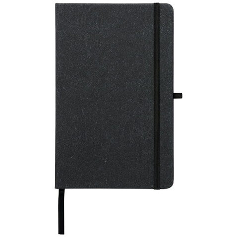 Atlanta A5 Notizbuch aus Lederresten, schwarz bedrucken, Art.-Nr. 10757500 Atlanta A5 Notizbuch aus Lederresten, schwarz bedrucken, Art.-Nr. 10757500