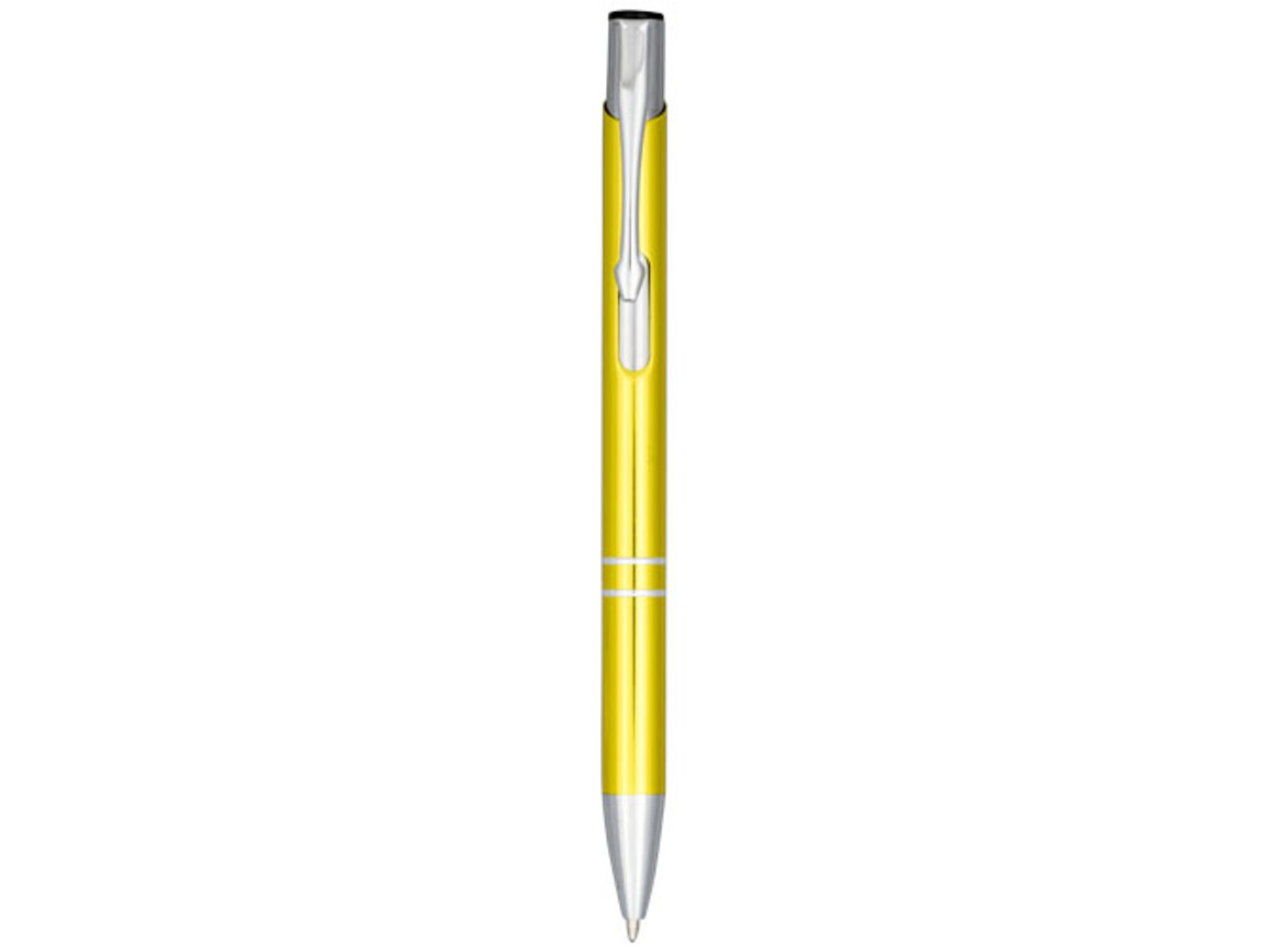 Moneta Druckkugelschreiber aus eloxiertem Aluminium, gelb bedrucken, Art.-Nr. 10758307
