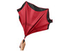 Yoon 23" umkehrbarer Regenschirm, rot, schwarz bedrucken, Art.-Nr. 10940204