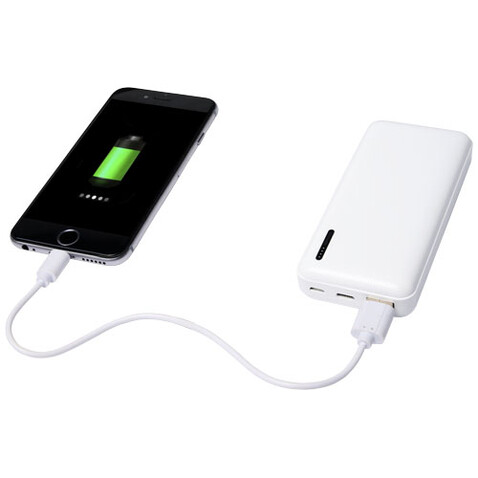Compress 10.000 mAh High Density Powerbank, weiss bedrucken, Art.-Nr. 12412000 Compress 10.000 mAh High Density Powerbank, weiss bedrucken, Art.-Nr. 12412000