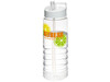 H2O Active® Treble 750 ml Sportflasche mit Ausgussdeckel, transparent, weiss bedrucken, Art.-Nr. 21087701