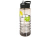 H2O Active® Treble 750 ml Sportflasche mit Ausgussdeckel, charcoal, schwarz bedrucken, Art.-Nr. 21087702