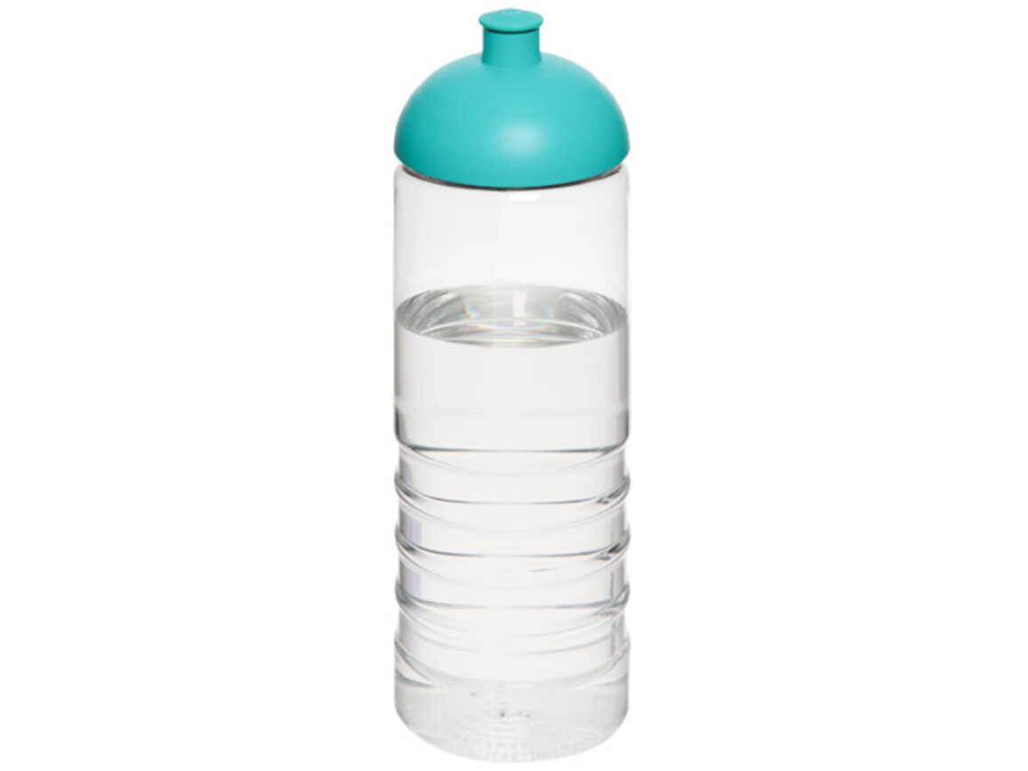 H2O Active® Treble 750 ml Sportflasche mit Kuppeldeckel, transparent, aquablau bedrucken, Art.-Nr. 21087805