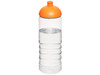 H2O Active® Treble 750 ml Sportflasche mit Kuppeldeckel, transparent, orange bedrucken, Art.-Nr. 21087807