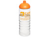 H2O Active® Treble 750 ml Sportflasche mit Kuppeldeckel, transparent, orange bedrucken, Art.-Nr. 21087807