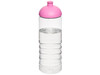 H2O Active® Treble 750 ml Sportflasche mit Kuppeldeckel, transparent, rosa bedrucken, Art.-Nr. 21087808