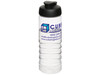 H2O Active® Treble 750 ml Sportflasche mit Klappdeckel, transparent, schwarz bedrucken, Art.-Nr. 21087900