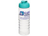 H2O Active® Treble 750 ml Sportflasche mit Klappdeckel, transparent, aquablau bedrucken, Art.-Nr. 21087905