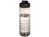 H2O Active® Treble 750 ml Sportflasche mit Klappdeckel, charcoal, schwarz bedrucken, Art.-Nr. 21087911