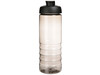 H2O Active® Treble 750 ml Sportflasche mit Klappdeckel, charcoal, schwarz bedrucken, Art.-Nr. 21087911