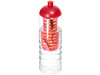 H2O Active® Treble 750 ml Flasche mit Kuppeldeckel und Infusor, transparent, rot bedrucken, Art.-Nr. 21088002