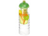 H2O Active® Treble 750 ml Flasche mit Kuppeldeckel und Infusor, transparent, limone bedrucken, Art.-Nr. 21088003