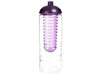 H2O Active® Treble 750 ml Flasche mit Kuppeldeckel und Infusor, transparent, lila bedrucken, Art.-Nr. 21088007