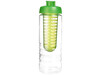H2O Active® Treble 750 ml Flasche mit Klappdeckel und Infusor, transparent, limone bedrucken, Art.-Nr. 21088103