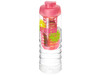 H2O Active® Treble 750 ml Flasche mit Klappdeckel und Infusor, transparent, rosa bedrucken, Art.-Nr. 21088106