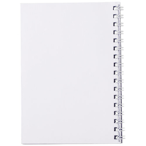 Desk-Mate® A6 Notizbuch mit Kunststoff Cover und Spiralbindung, weiss bedrucken, Art.-Nr. 21248002 Desk-Mate® A6 Notizbuch mit Kunststoff Cover und Spiralbindung, weiss bedrucken, Art.-Nr. 21248002