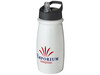 H2O Active® Pulse 600 ml Sportflasche mit Ausgussdeckel, weiss, schwarz bedrucken, Art.-Nr. 21088208