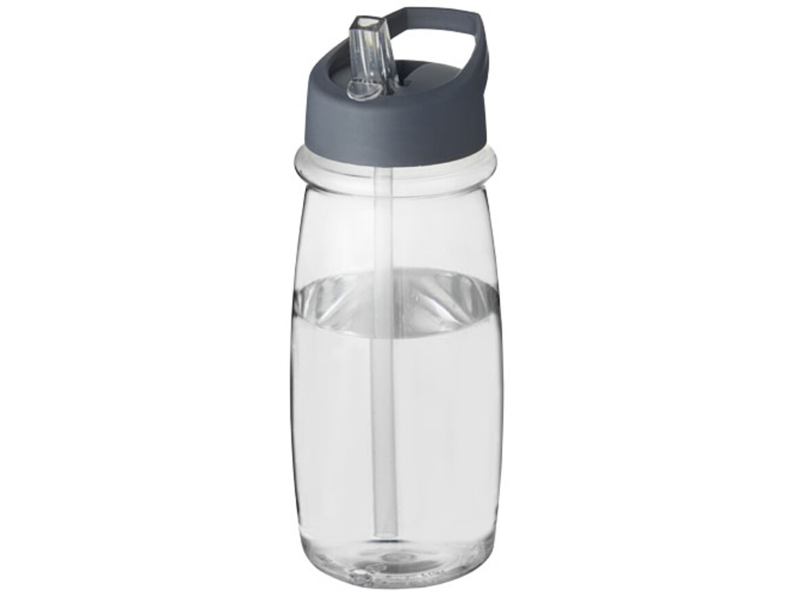 H2O Active® Pulse 600 ml Sportflasche mit Ausgussdeckel, transparent, storm grey bedrucken, Art.-Nr. 21088211