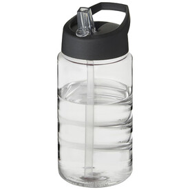 H2O Active® Bop 500 ml Sportflasche mit Ausgussdeckel, transparent, schwarz bedrucken, Art.-Nr. 21088300