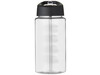 H2O Active® Bop 500 ml Sportflasche mit Ausgussdeckel, transparent, schwarz bedrucken, Art.-Nr. 21088300