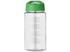 H2O Active® Bop 500 ml Sportflasche mit Ausgussdeckel, transparent, grün bedrucken, Art.-Nr. 21088302