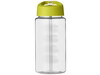 H2O Active® Bop 500 ml Sportflasche mit Ausgussdeckel, transparent, limone bedrucken, Art.-Nr. 21088303