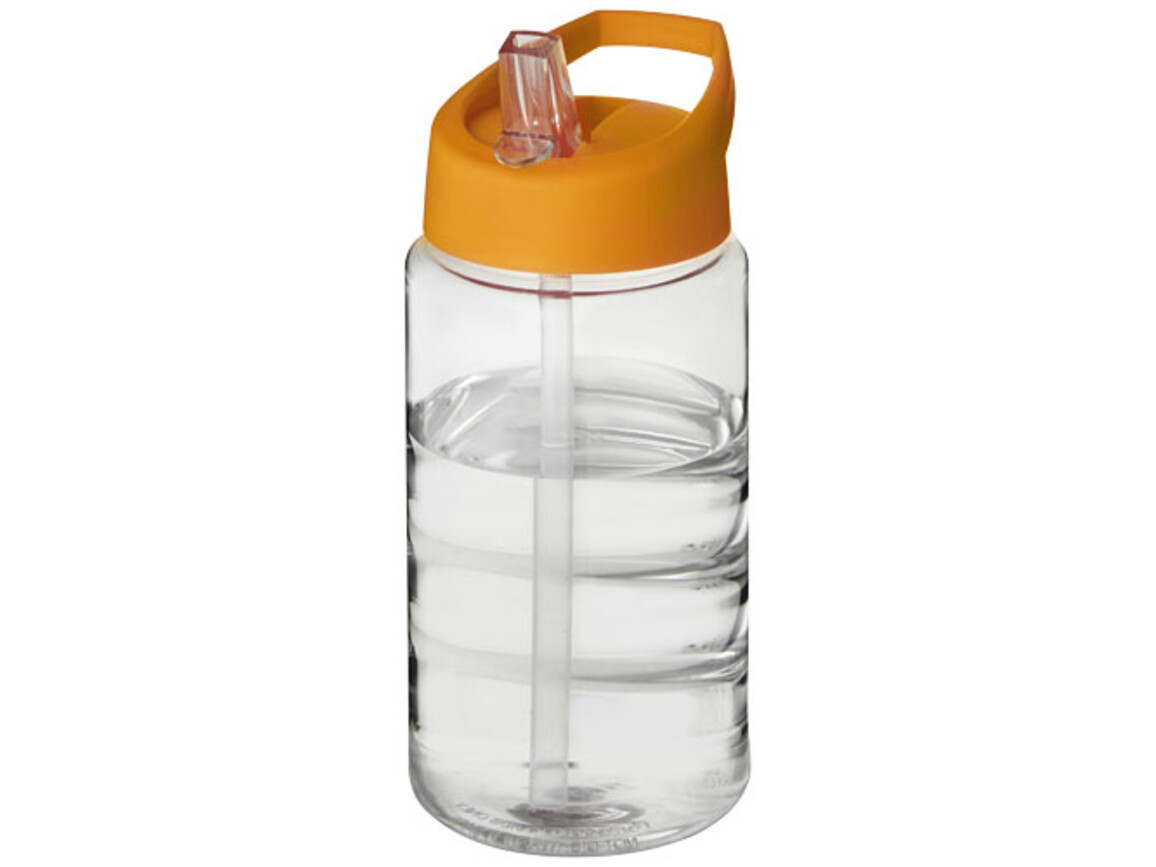 H2O Active® Bop 500 ml Sportflasche mit Ausgussdeckel, transparent, orange bedrucken, Art.-Nr. 21088304