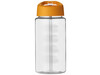 H2O Active® Bop 500 ml Sportflasche mit Ausgussdeckel, transparent, orange bedrucken, Art.-Nr. 21088304