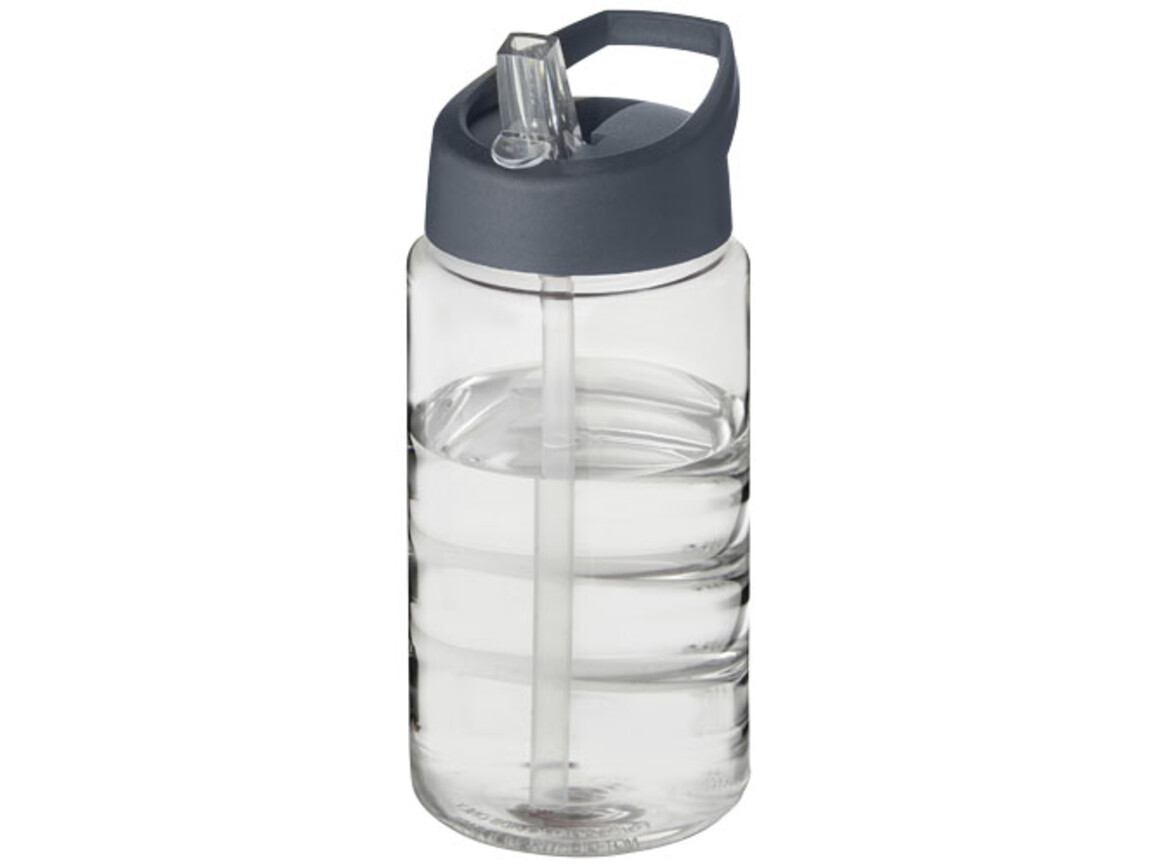 H2O Active® Bop 500 ml Sportflasche mit Ausgussdeckel, transparent, storm grey bedrucken, Art.-Nr. 21088316