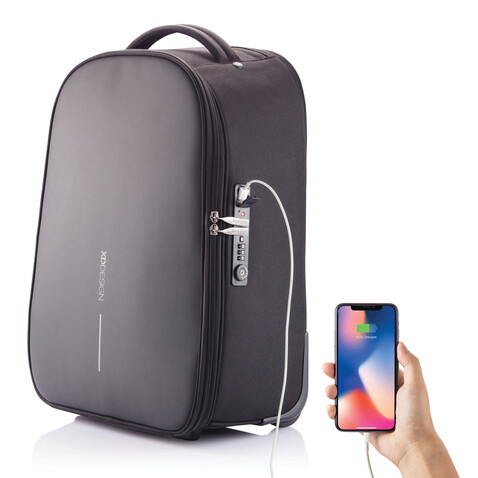Bobby Rucksack Trolley anthrazit, grau bedrucken, Art.-Nr. P705.771