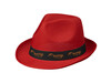 Tribly Hut mit Band, rot, schwarz bedrucken, Art.-Nr. 11107032