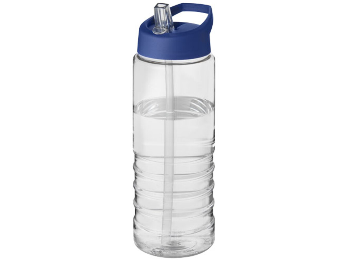H2O Active® Treble 750 ml Sportflasche mit Ausgussdeckel, transparent, blau bedrucken, Art.-Nr. 21087706