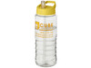 H2O Active® Treble 750 ml Sportflasche mit Ausgussdeckel, transparent, gelb bedrucken, Art.-Nr. 21087713