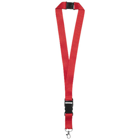 Yogi Lanyard mit Sicherheitsverschluss, rot bedrucken, Art.-Nr. 10213000 Yogi Lanyard mit Sicherheitsverschluss, rot bedrucken, Art.-Nr. 10213000