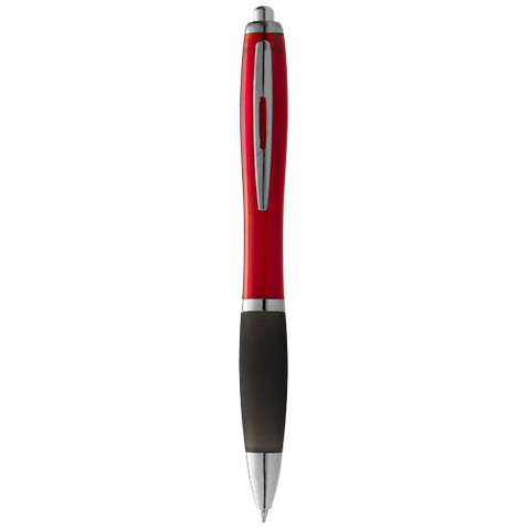 Nash Kugelschreiber farbig mit schwarzem Griff (schwarze Mine), rot, schwarz bedrucken, Art.-Nr. 10608500 Nash Kugelschreiber farbig mit schwarzem Griff (schwarze Mine), rot, schwarz bedrucken, Art.-Nr. 10608500