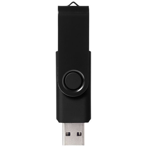Rotate-Metallic 4 GB USB-Stick, schwarz bedrucken, Art.-Nr. 12350800