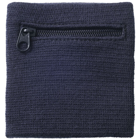 Brisky Schweißband mit Reißverschlusstasche, navy bedrucken, Art.-Nr. 19548858 Brisky Schweißband mit Reißverschlusstasche, navy bedrucken, Art.-Nr. 19548858